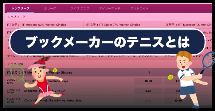ブックメーカーのテニスの賭け方やオッズ｜攻略法も解説